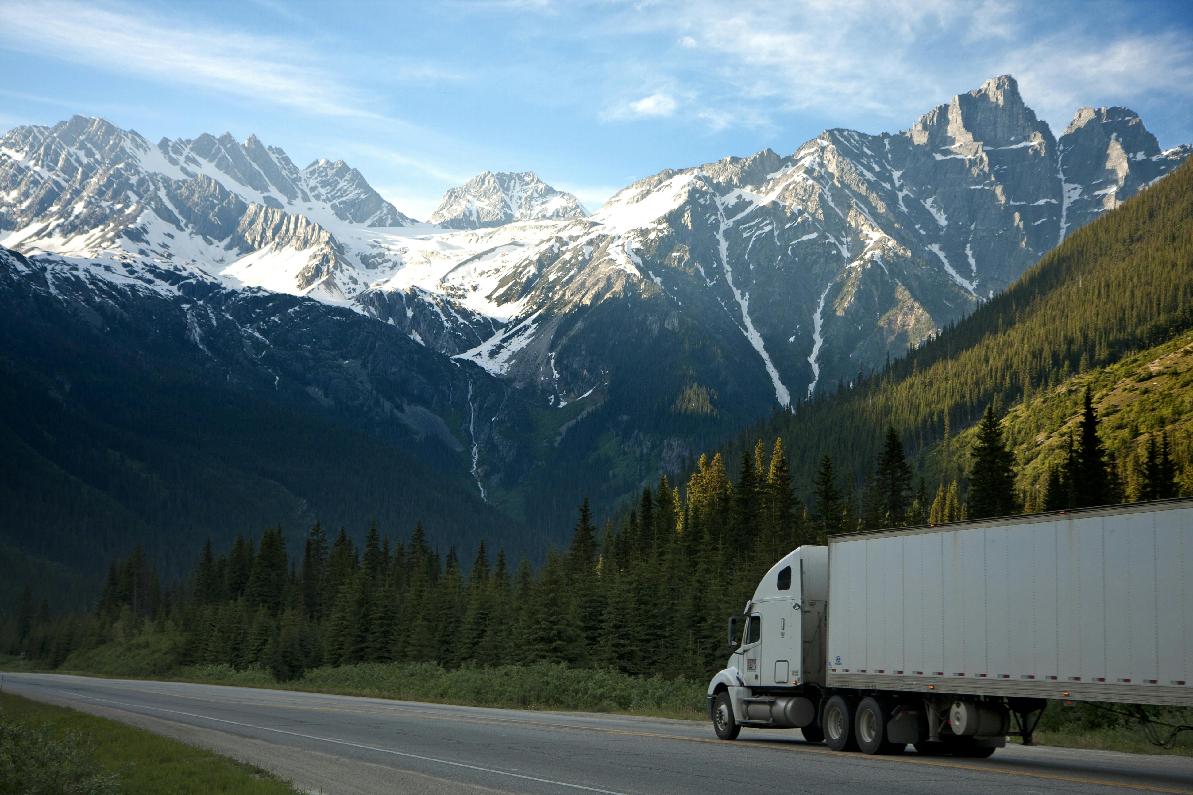 Truck picture used as a banner